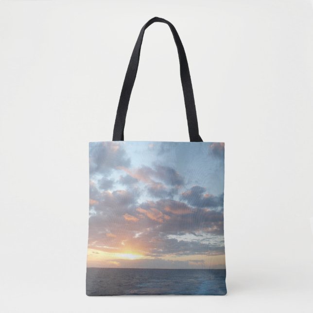 Sunrise at Sea I Pastel Seascape Tote Bag (Front)