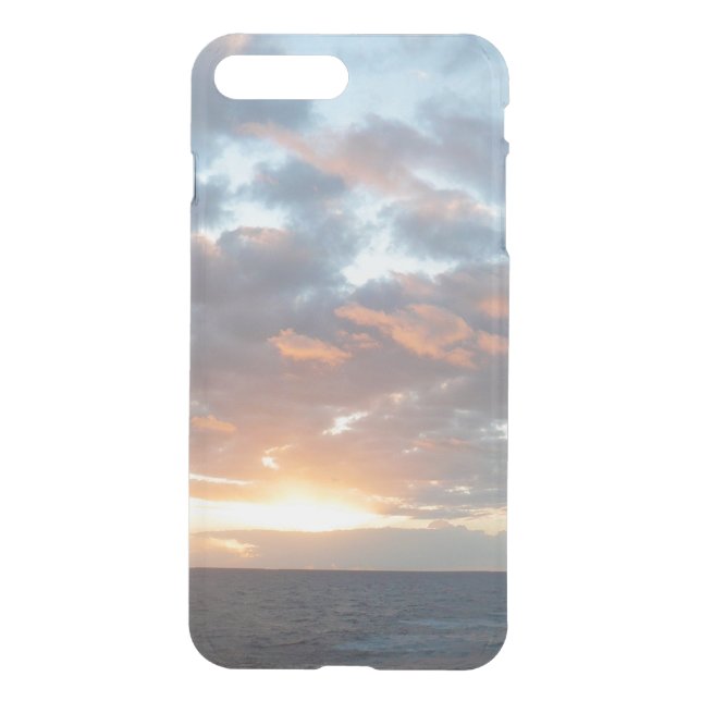 Sunrise at Sea I Pastel Seascape Uncommon iPhone Case (Back)