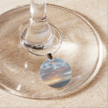 Sunrise at Sea I Pastel Seascape Wine Glass Charm