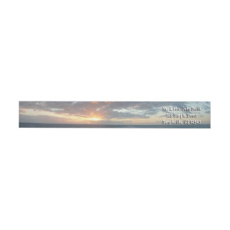 Sunrise at Sea I Pastel Seascape Wrap Around Label