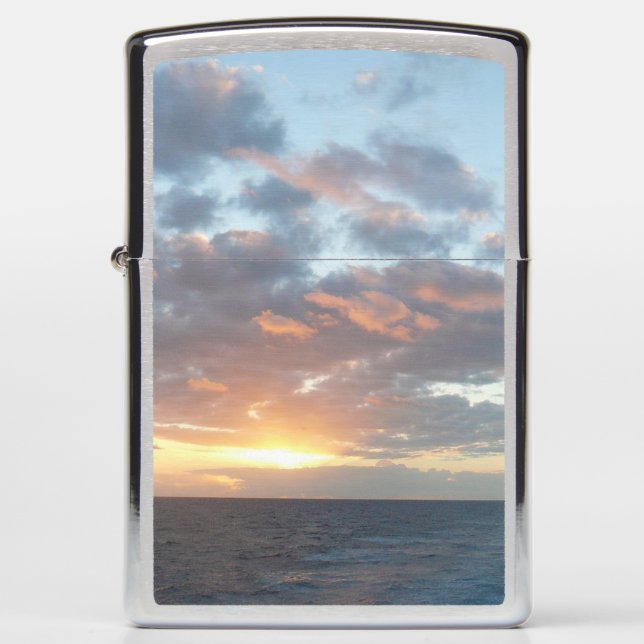 Sunrise at Sea I Pastel Seascape Zippo Lighter (Front)