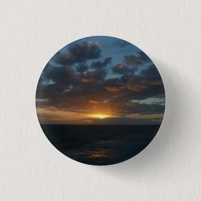 Sunrise at Sea II Ocean Seascape Button (Front)