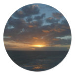 Sunrise at Sea II Ocean Seascape Classic Round Sticker