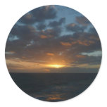 Sunrise at Sea II Ocean Seascape Classic Round Sticker