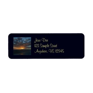 Sunrise at Sea II Ocean Seascape Label