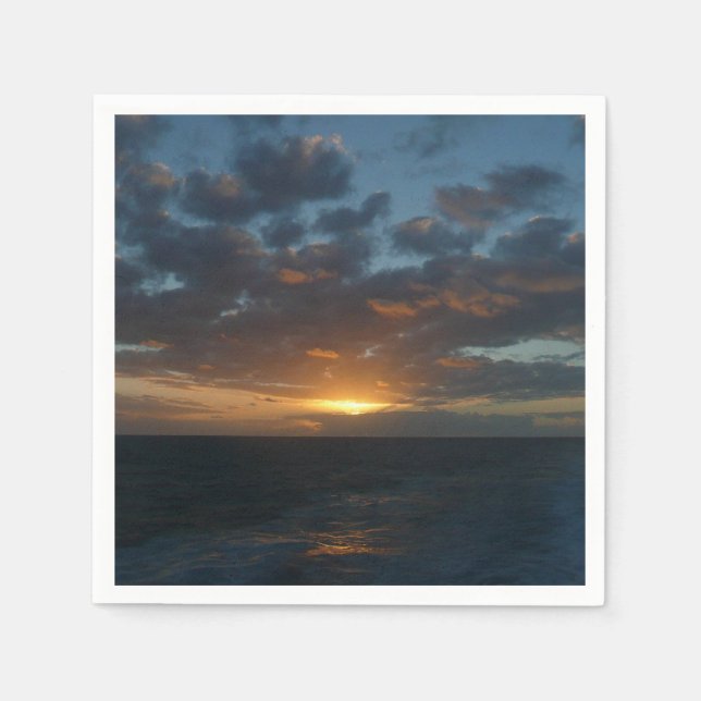 Sunrise at Sea II Ocean Seascape Napkins (Front)