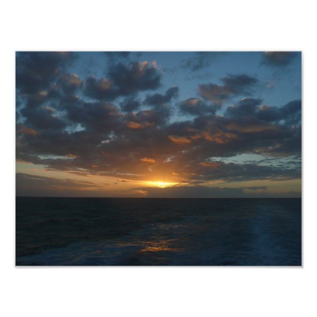 Sunrise at Sea II Ocean Seascape Photo Print (Front)