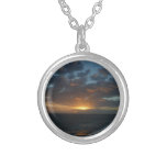 Sunrise at Sea II Ocean Seascape Silver Plated Necklace