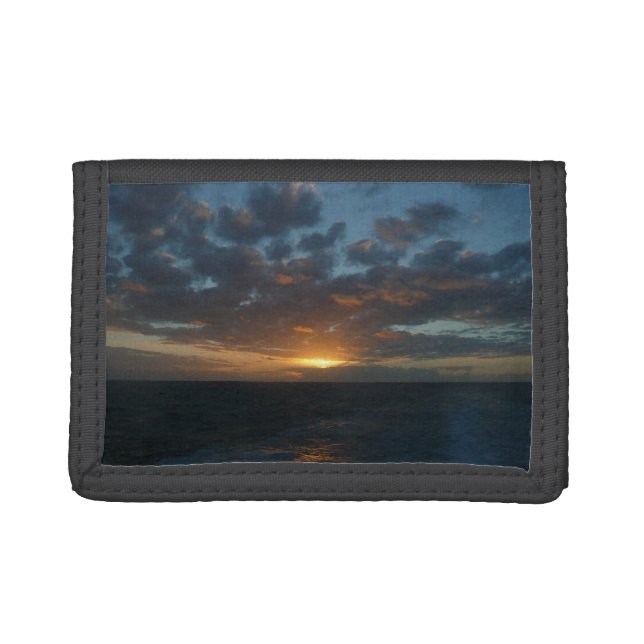Sunrise at Sea II Ocean Seascape Trifold Wallet (Front)