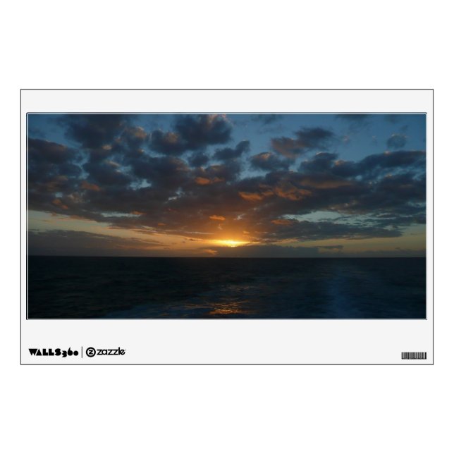 Sunrise at Sea II Ocean Seascape Wall Sticker (Front)