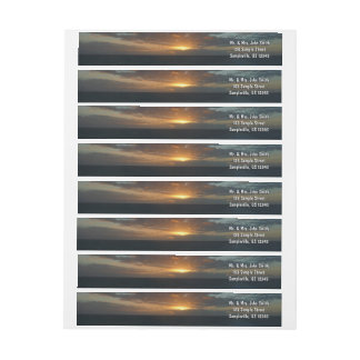 Sunrise at Sea II Ocean Seascape Wrap Around Label