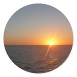 Sunrise at Sea III Ocean Horizon Seascape Classic Round Sticker
