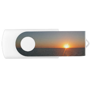 Sunrise at Sea III Ocean Horizon Seascape Flash Drive