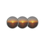 Sunrise at Sea III Ocean Horizon Seascape Golf Ball Marker