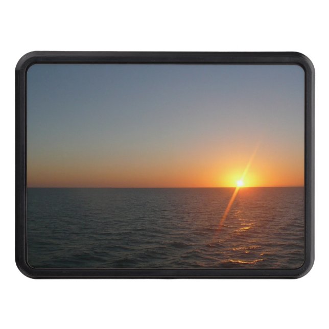 Sunrise at Sea III Ocean Horizon Seascape Hitch Cover (Front)