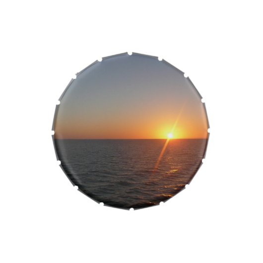 Sunrise at Sea III Ocean Horizon Seascape Jelly Belly Tin (Top)