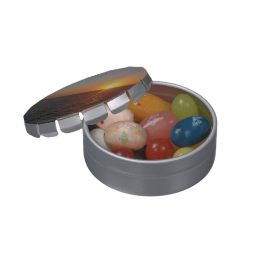 Sunrise at Sea III Ocean Horizon Seascape Jelly Belly Tin (Opened)
