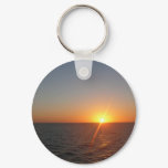 Sunrise at Sea III Ocean Horizon Seascape Keychain