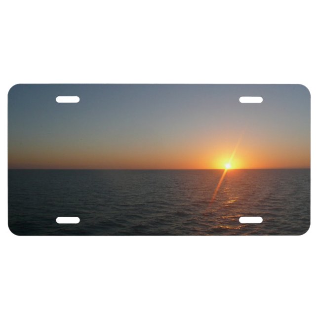 Sunrise at Sea III Ocean Horizon Seascape License Plate (Front)