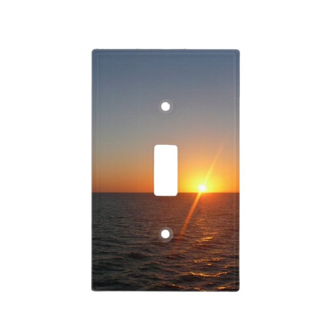 Sunrise at Sea III Ocean Horizon Seascape Light Switch Cover (Front)