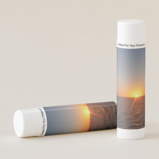 Sunrise at Sea III Ocean Horizon Seascape Lip Balm (Front)