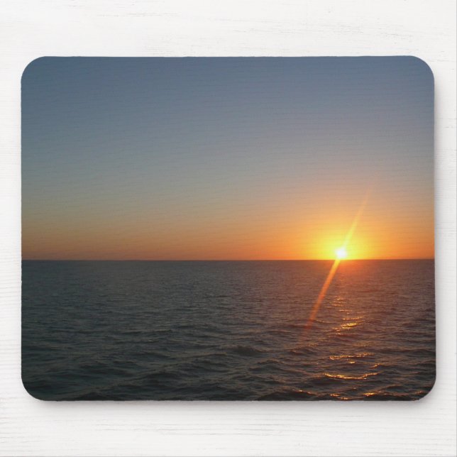 Sunrise at Sea III Ocean Horizon Seascape Mouse Pad (Front)