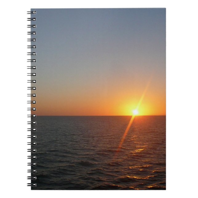 Sunrise at Sea III Ocean Horizon Seascape Notebook (Front)