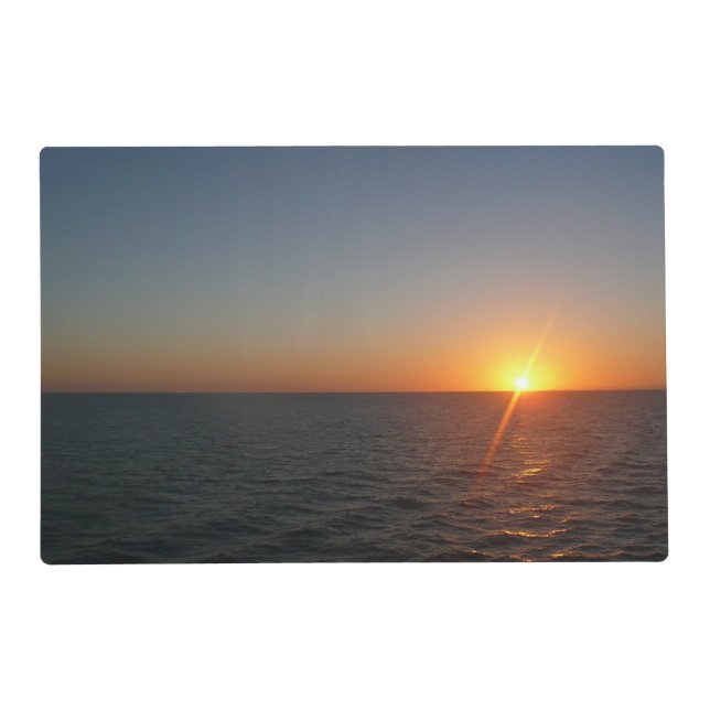 Sunrise at Sea III Ocean Horizon Seascape Placemat (Front)