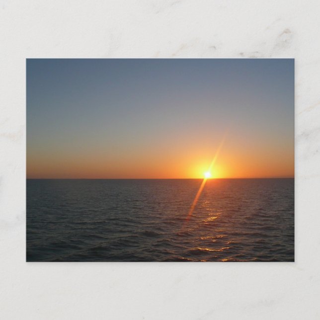 Sunrise at Sea III Ocean Horizon Seascape Postcard (Front)