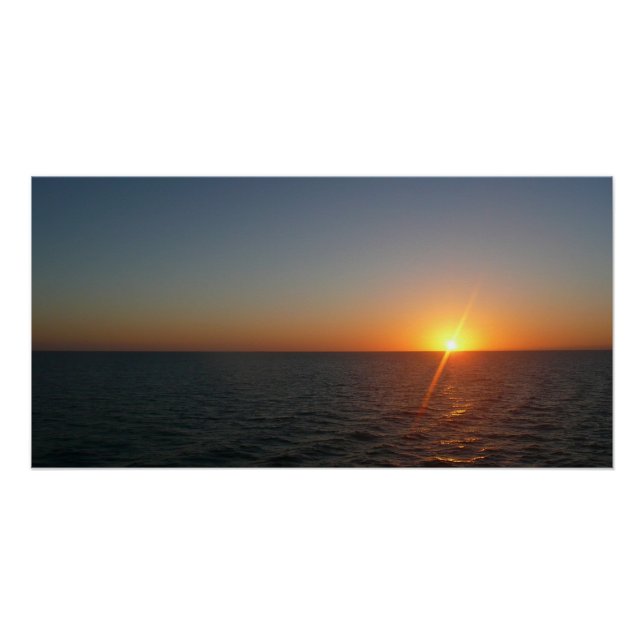 Sunrise at Sea III Ocean Horizon Seascape Poster (Front)