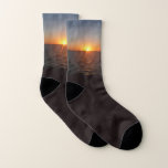 Sunrise at Sea III Ocean Horizon Seascape Socks