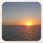 Sunrise at Sea III Ocean Horizon Seascape Square Paper Coaster