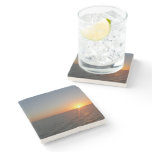 Sunrise at Sea III Ocean Horizon Seascape Stone Coaster