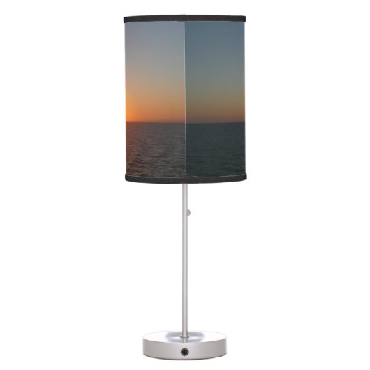 Sunrise at Sea III Ocean Horizon Seascape Table Lamp (Back)