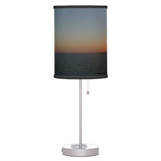 Sunrise at Sea III Ocean Horizon Seascape Table Lamp (Left)