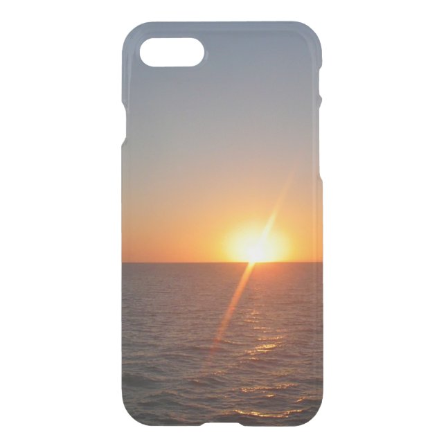 Sunrise at Sea III Ocean Horizon Seascape Uncommon iPhone Case (Back)