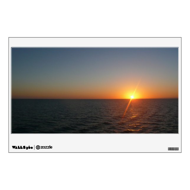 Sunrise at Sea III Ocean Horizon Seascape Wall Decal (Front)