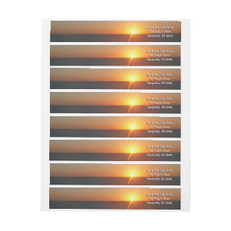 Sunrise at Sea III Ocean Horizon Seascape Wrap Around Label