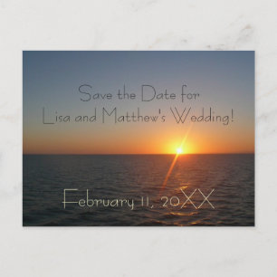 Sunrise at Sea Save the Date Postcard