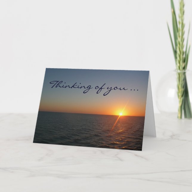 Sunrise at Sea "Thinking of You" Card (Front)