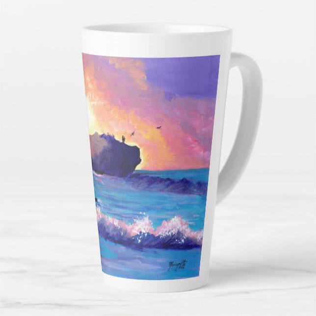 Sunrise at Shipwreck Beach Latte Mug (Right Angle)