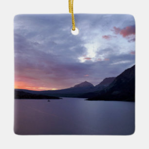 Sunrise at St. Mary Lake I Ceramic Ornament