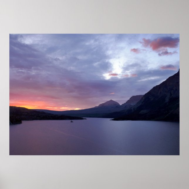 Sunrise at St. Mary Lake I Poster (Front)
