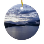 Sunrise at St. Mary Lake II Ceramic Ornament