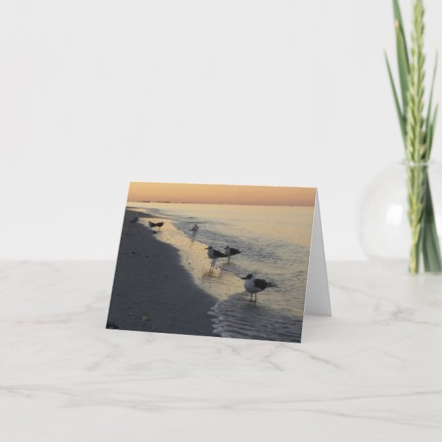 Sunrise at Sunset Beach Card (Front)