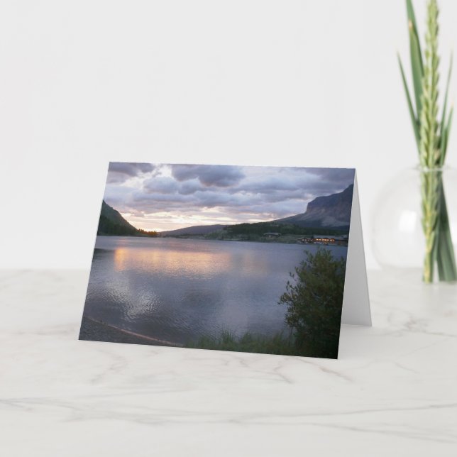 Sunrise at Swiftcurrent Lake I Card (Front)