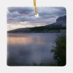 Sunrise at Swiftcurrent Lake I Ceramic Ornament