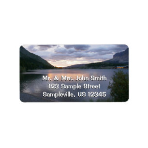 Sunrise at Swiftcurrent Lake I Label