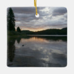 Sunrise at Swiftcurrent Lake II Ceramic Ornament