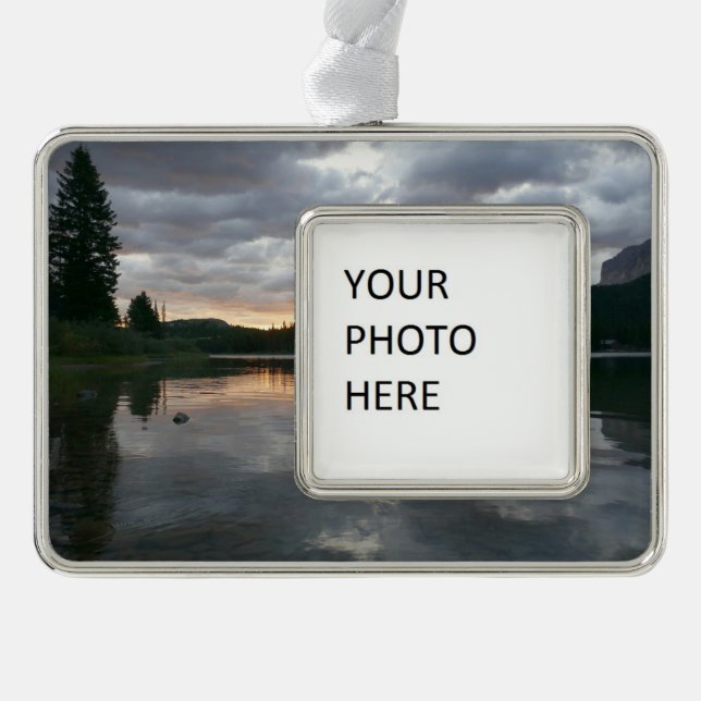Sunrise at Swiftcurrent Lake II Christmas Ornament (Front)